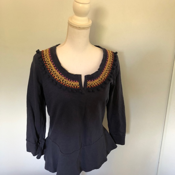 Anthropologie Tops - Anthropologie brand embroidered top